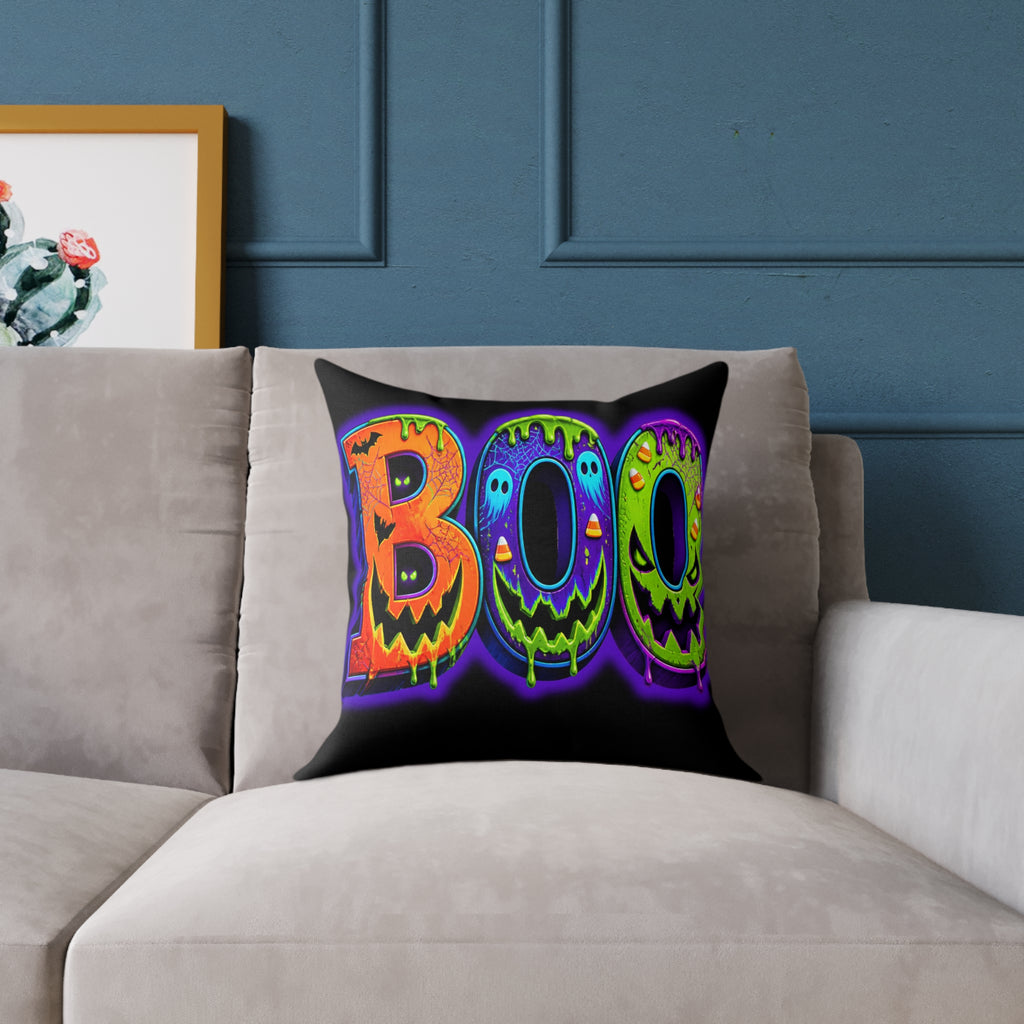 Halloween Square Poly Canvas Pillow