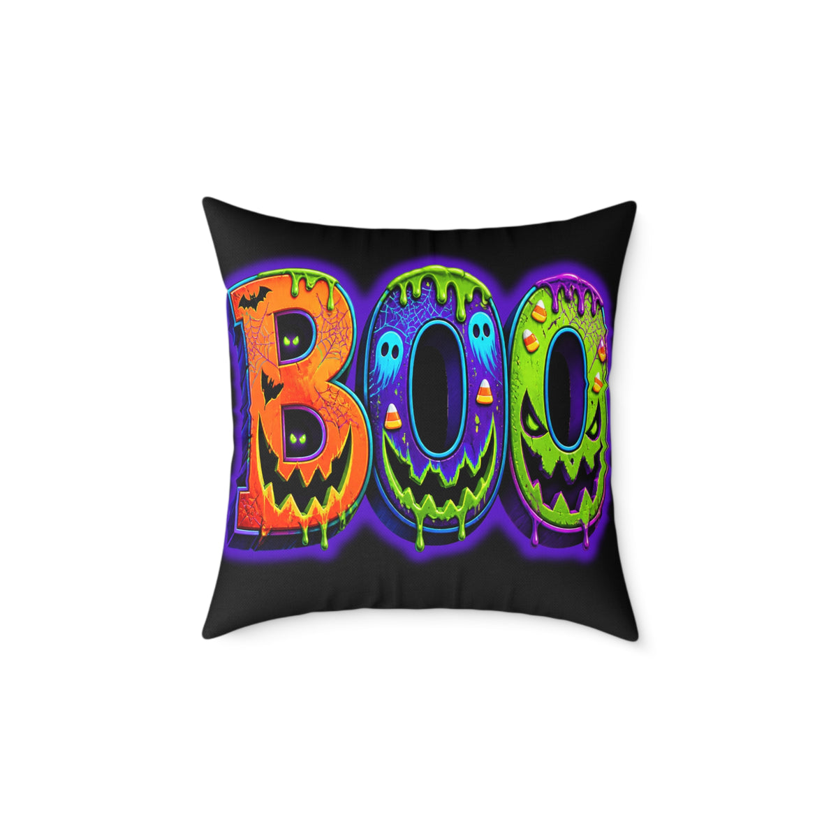 Halloween Square Poly Canvas Pillow