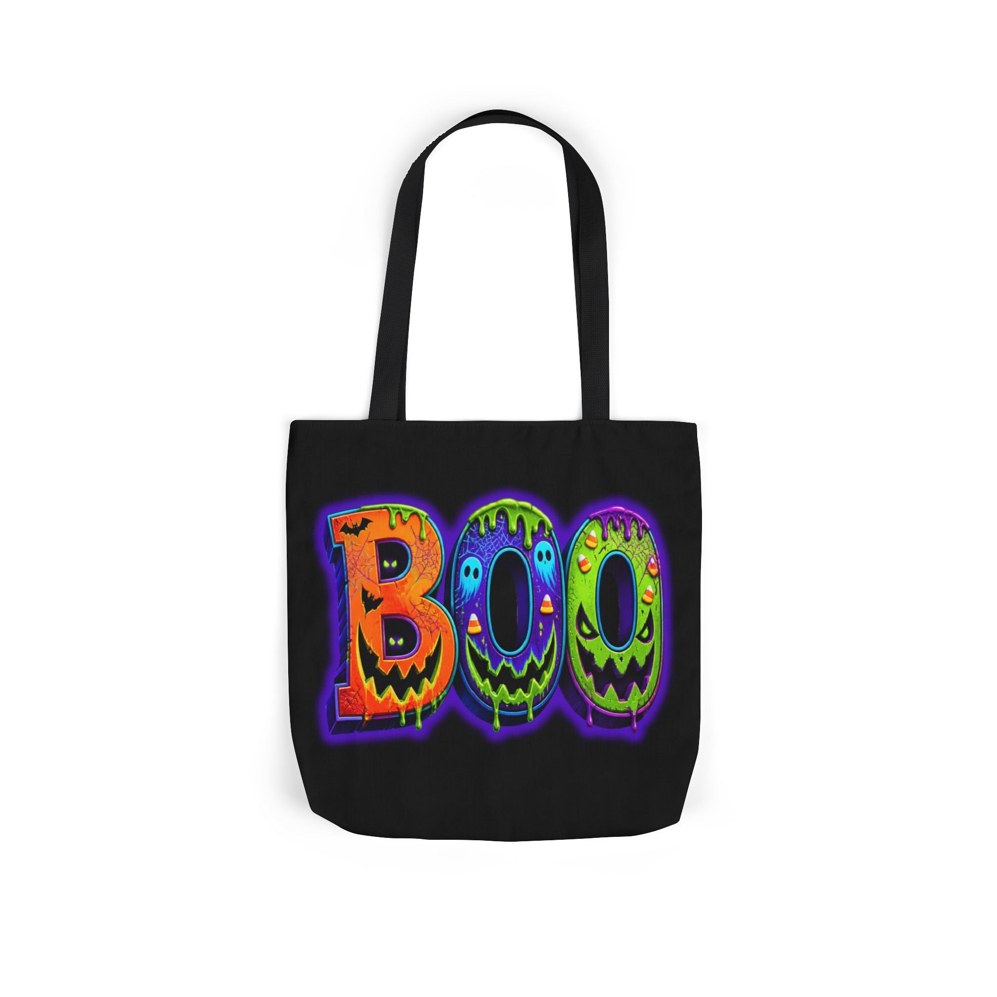Canvas Halloween Tote Bag, 5-Color Straps