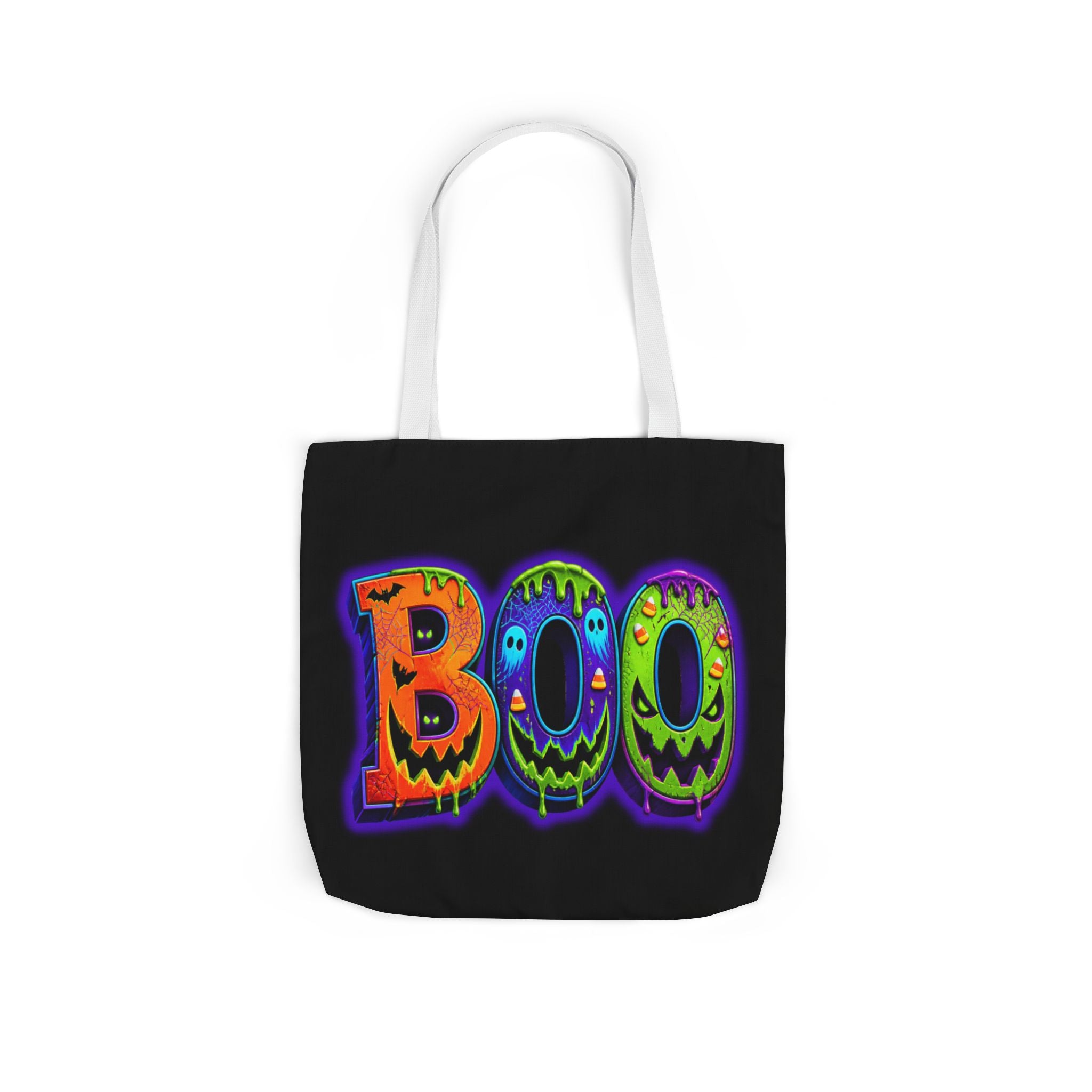 Canvas Halloween Tote Bag, 5-Color Straps