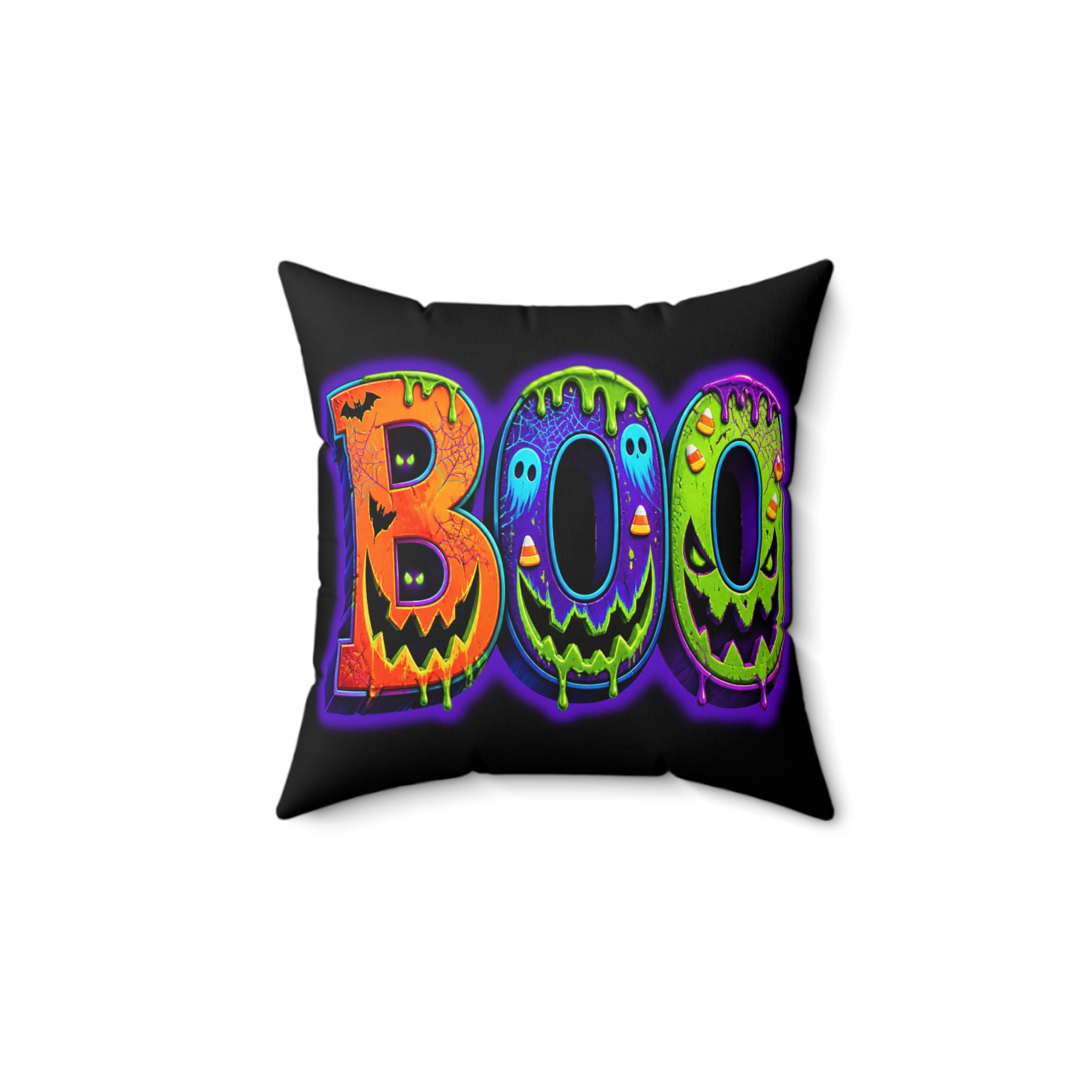 Halloween Faux Suede Square Pillow