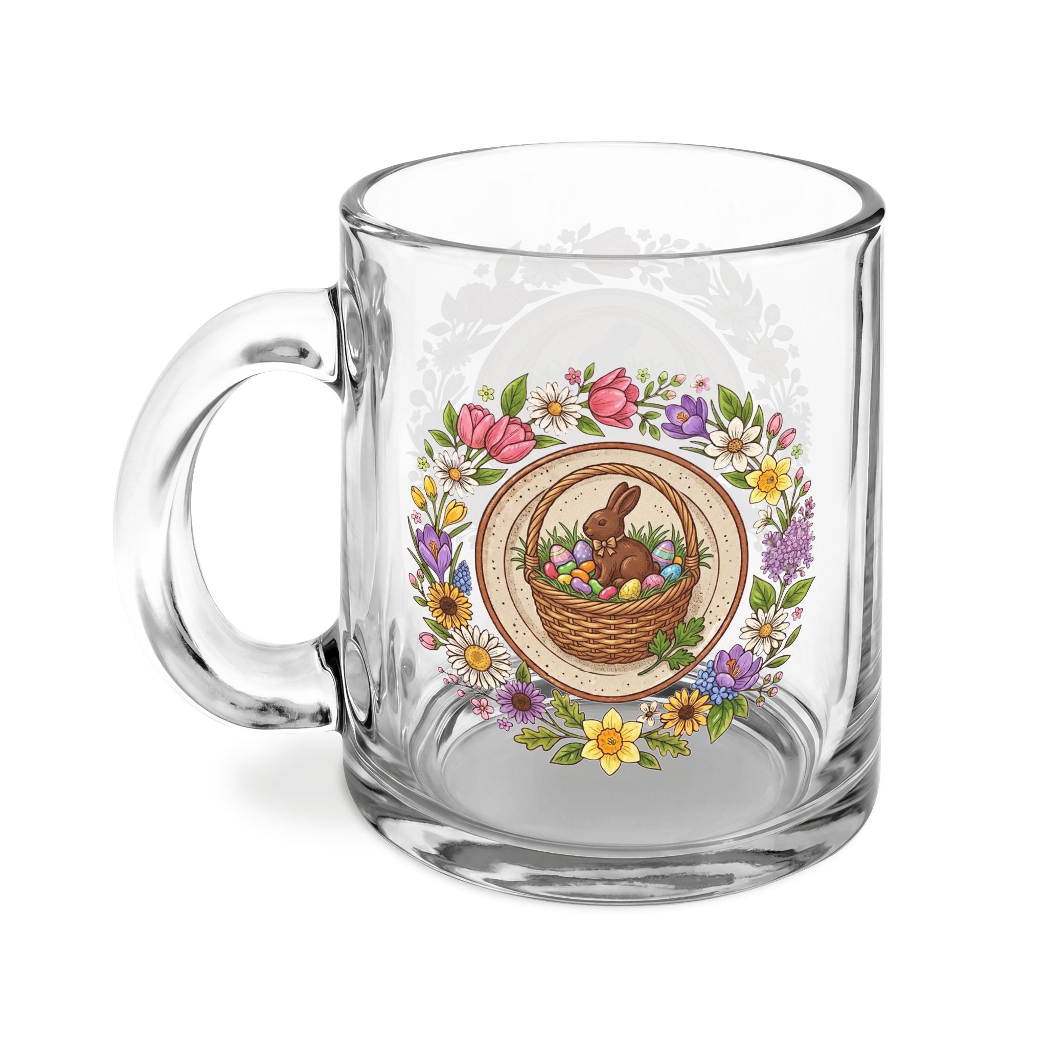 Clear Glass Mug with Handle, 10oz