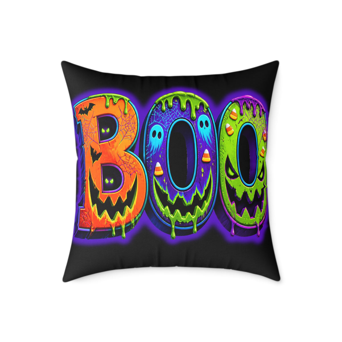 Halloween Square Poly Canvas Pillow