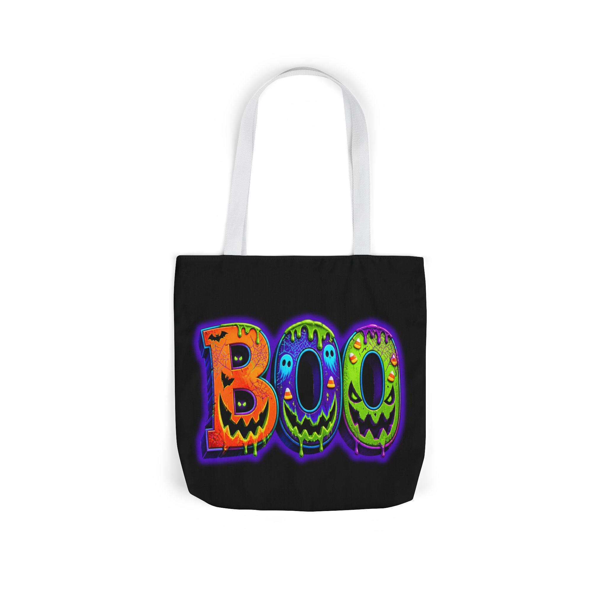 Canvas Halloween Tote Bag, 5-Color Straps