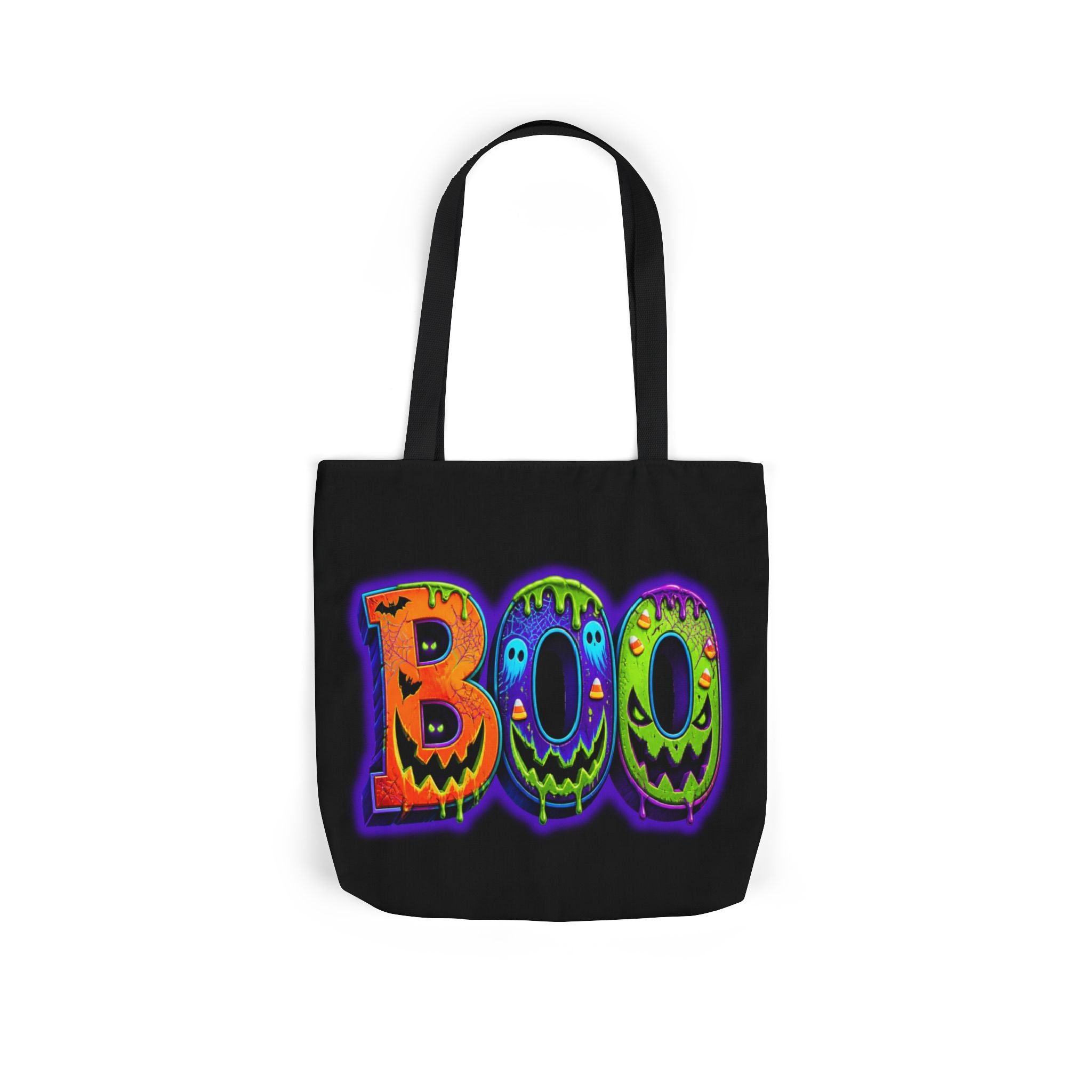 Canvas Halloween Tote Bag, 5-Color Straps