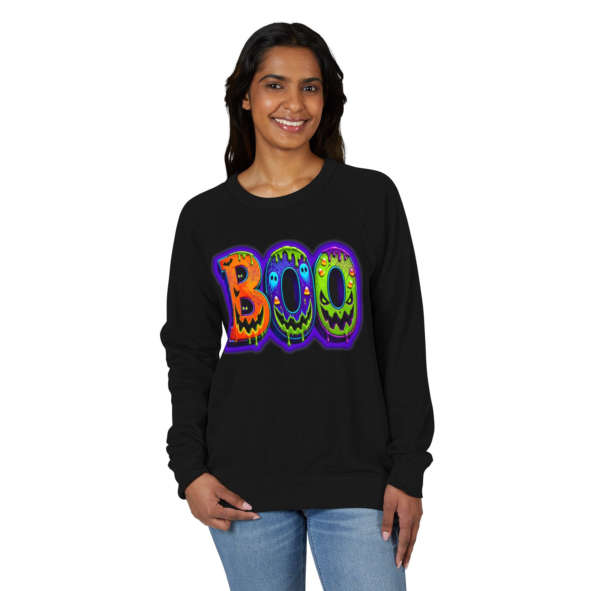 Halloween Unisex French Terry Raglan Crewneck