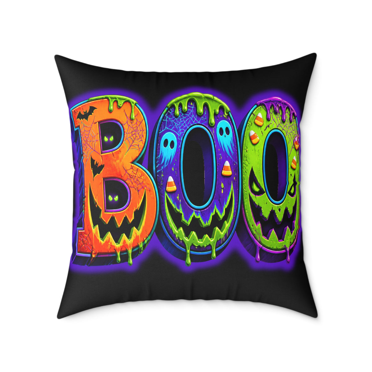 Halloween Square Poly Canvas Pillow