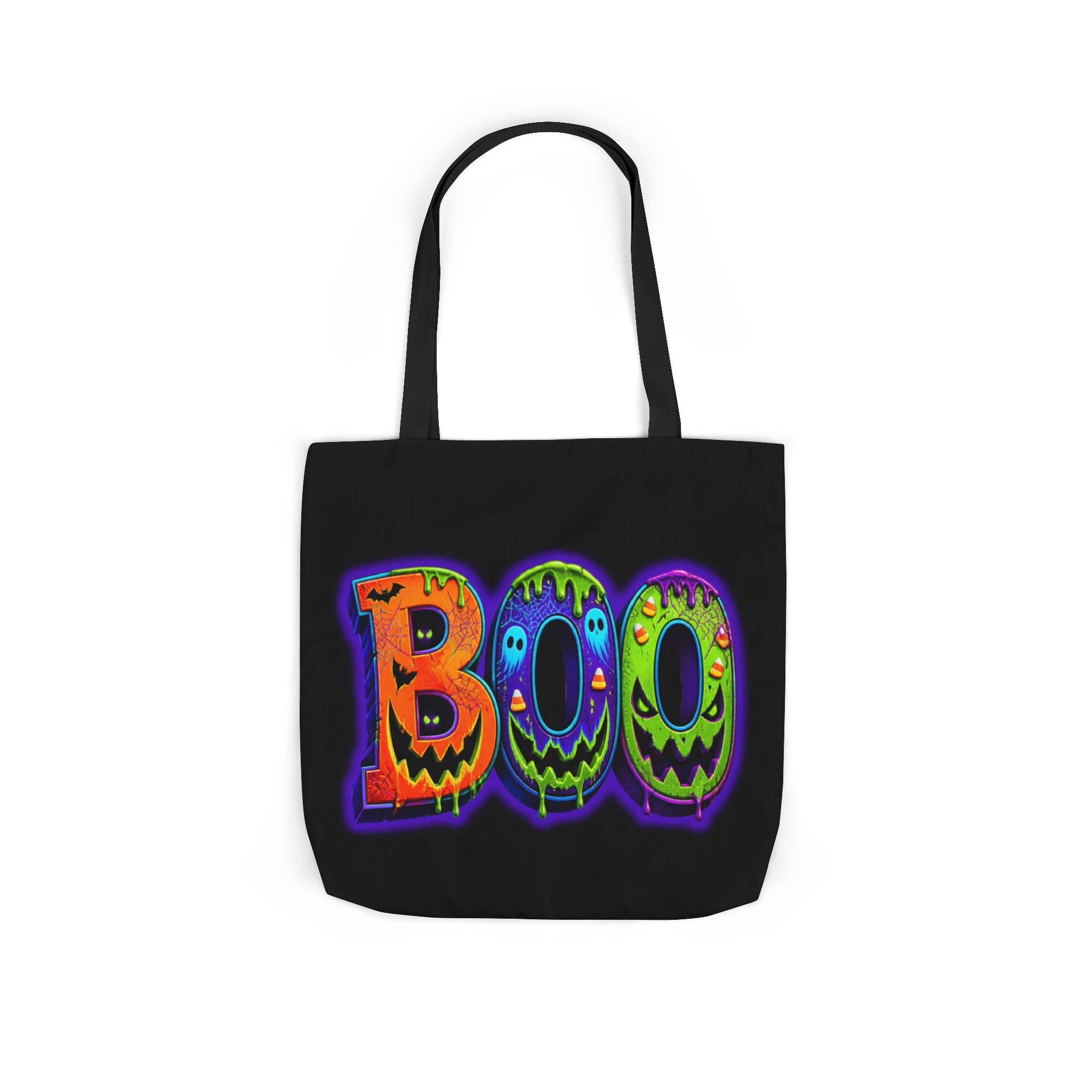 Canvas Halloween Tote Bag, 5-Color Straps