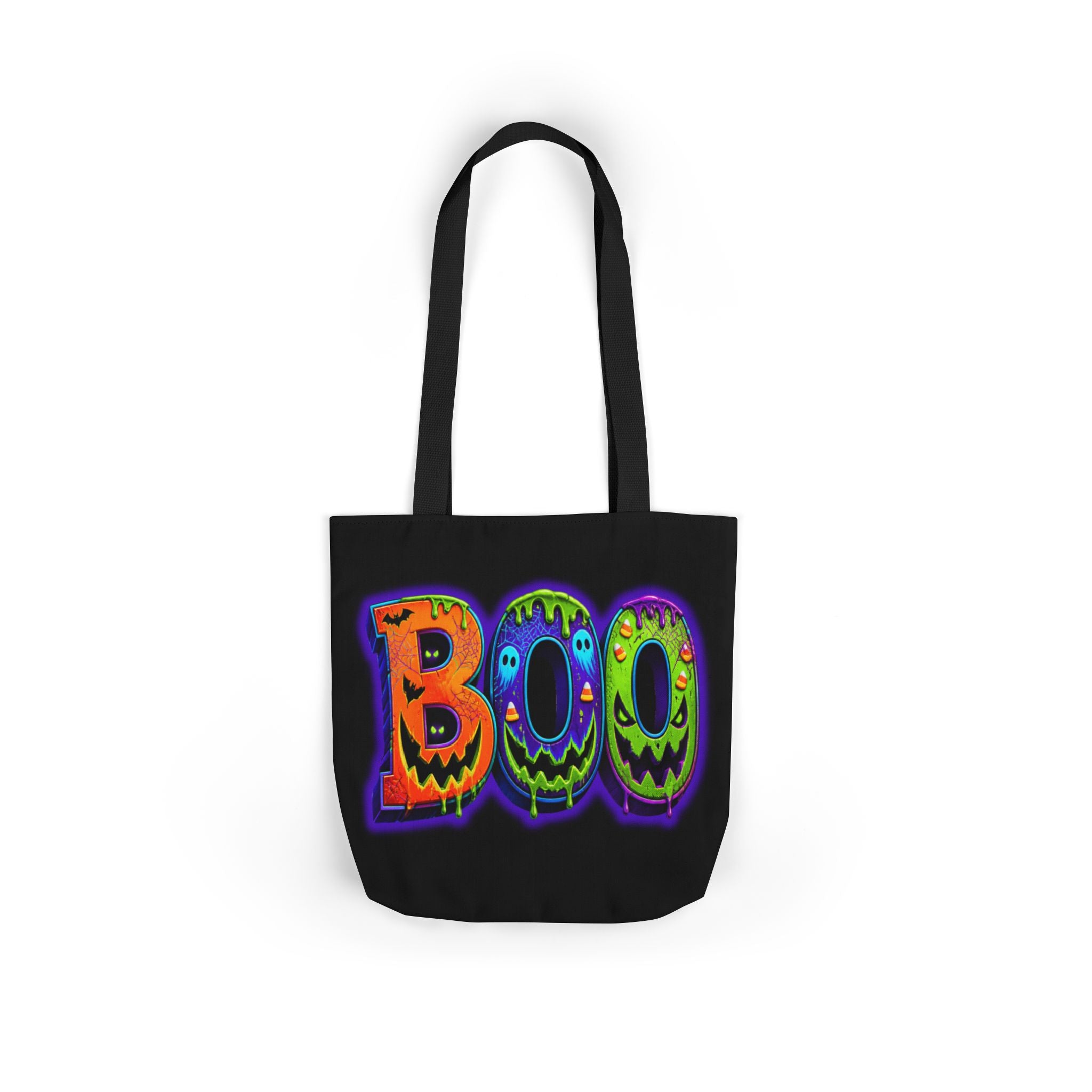 Canvas Halloween Tote Bag, 5-Color Straps