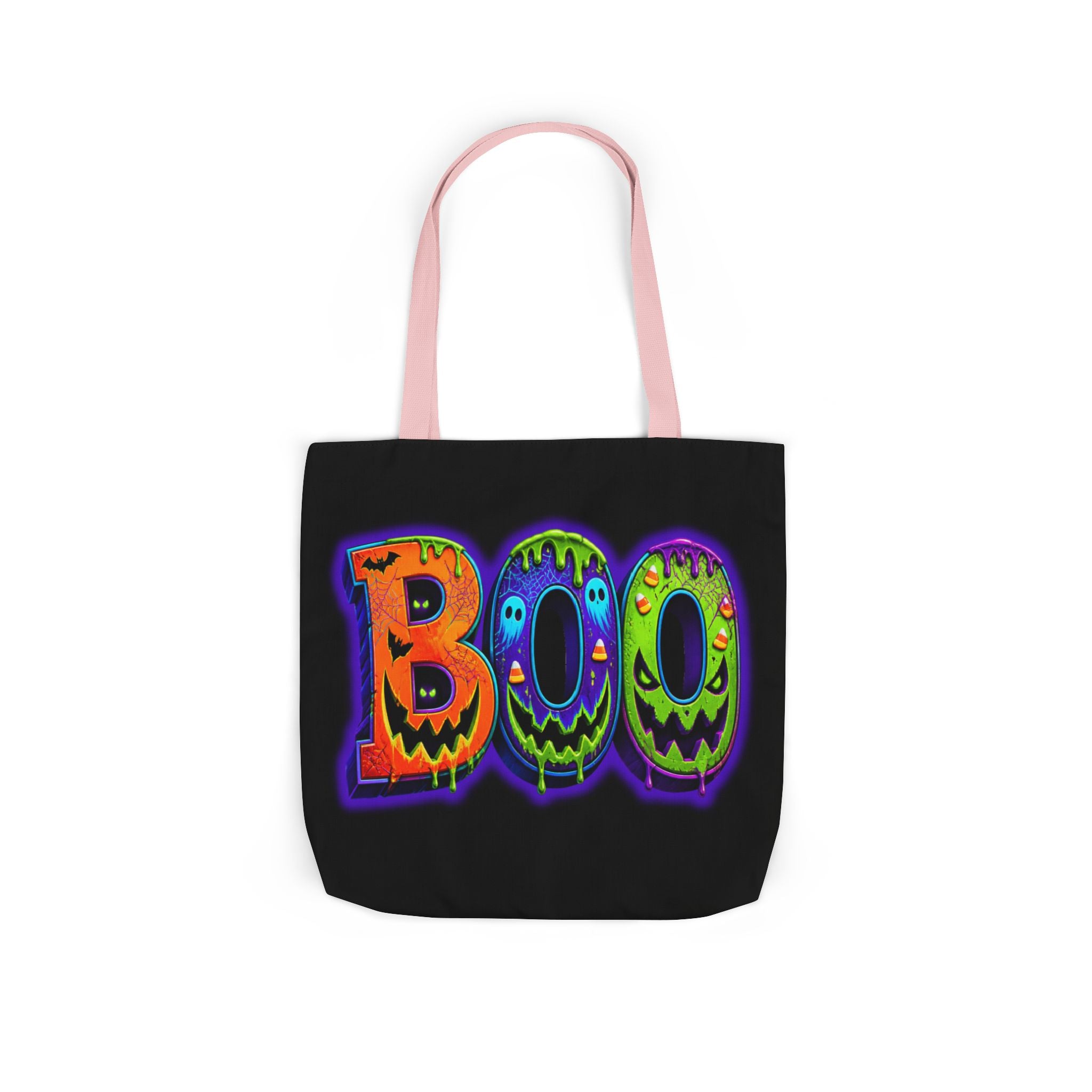 Canvas Halloween Tote Bag, 5-Color Straps