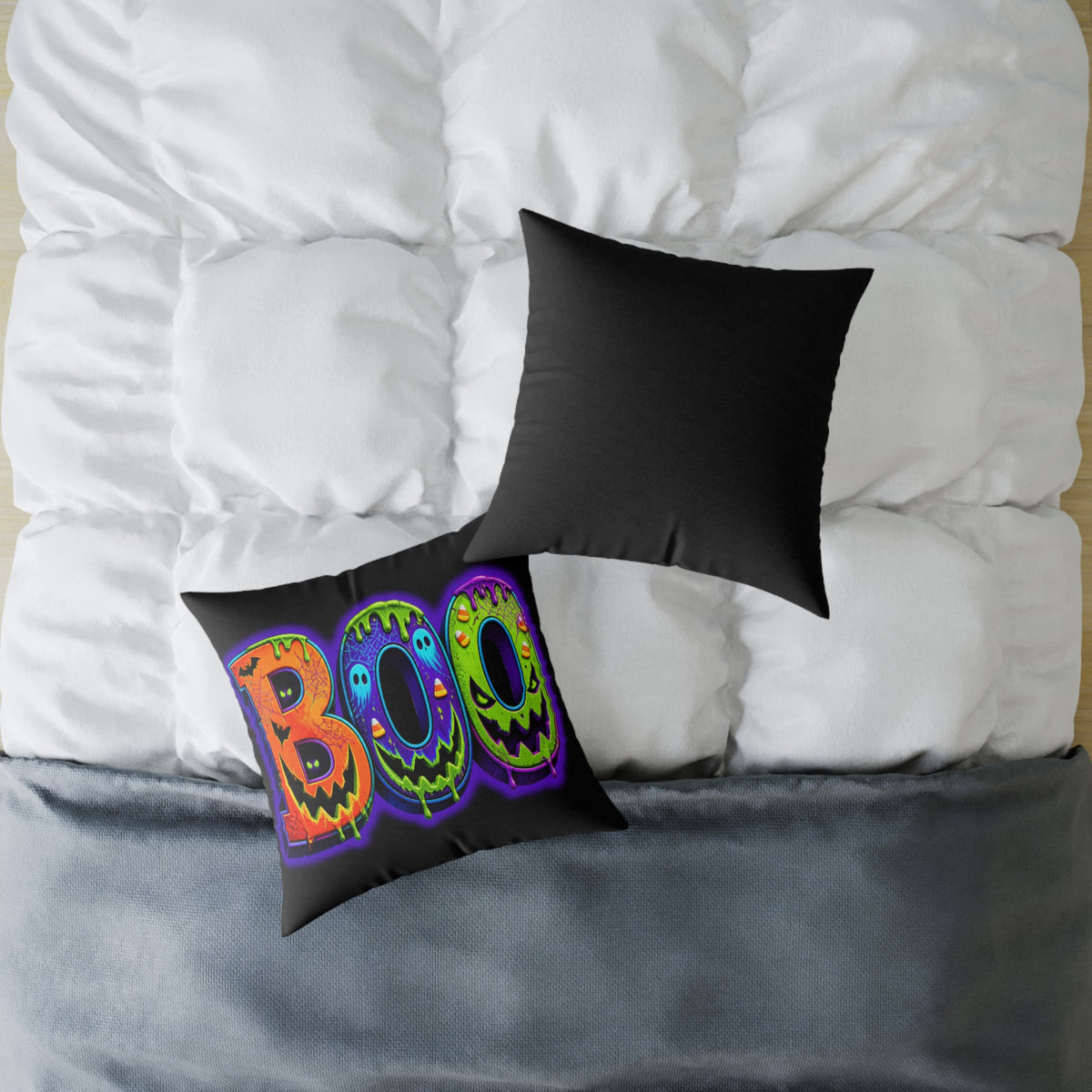 Halloween Square Poly Canvas Pillow