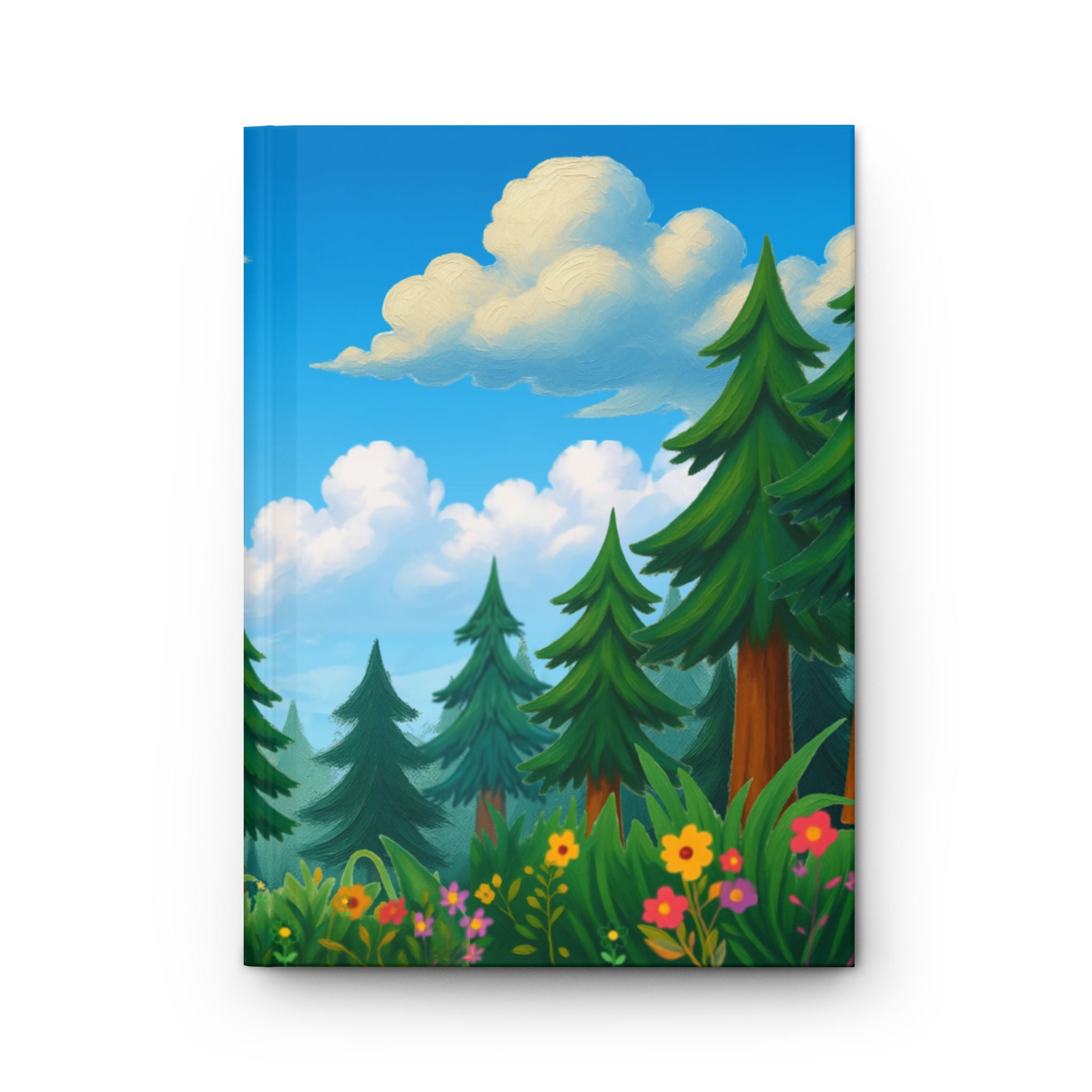 Forest Meadow Hardcover Journal — Floral Woodland Notebook for Nature Lovers