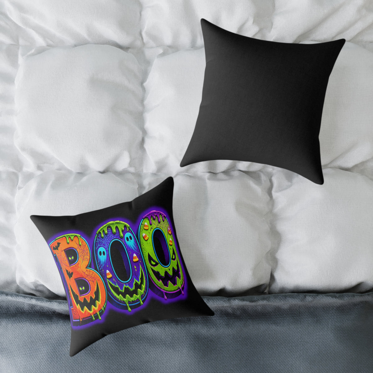 Halloween Square Poly Canvas Pillow