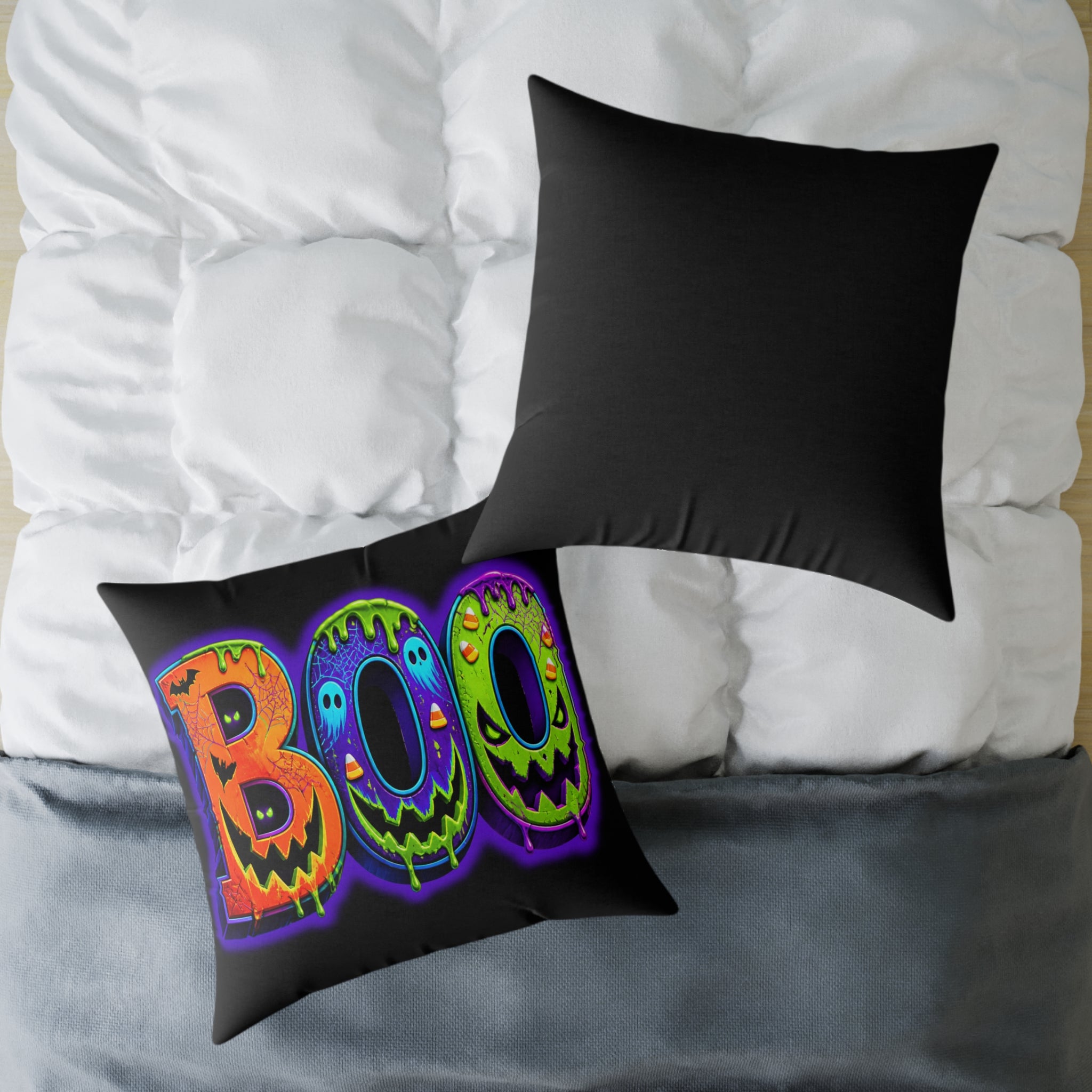 Halloween Square Poly Canvas Pillow