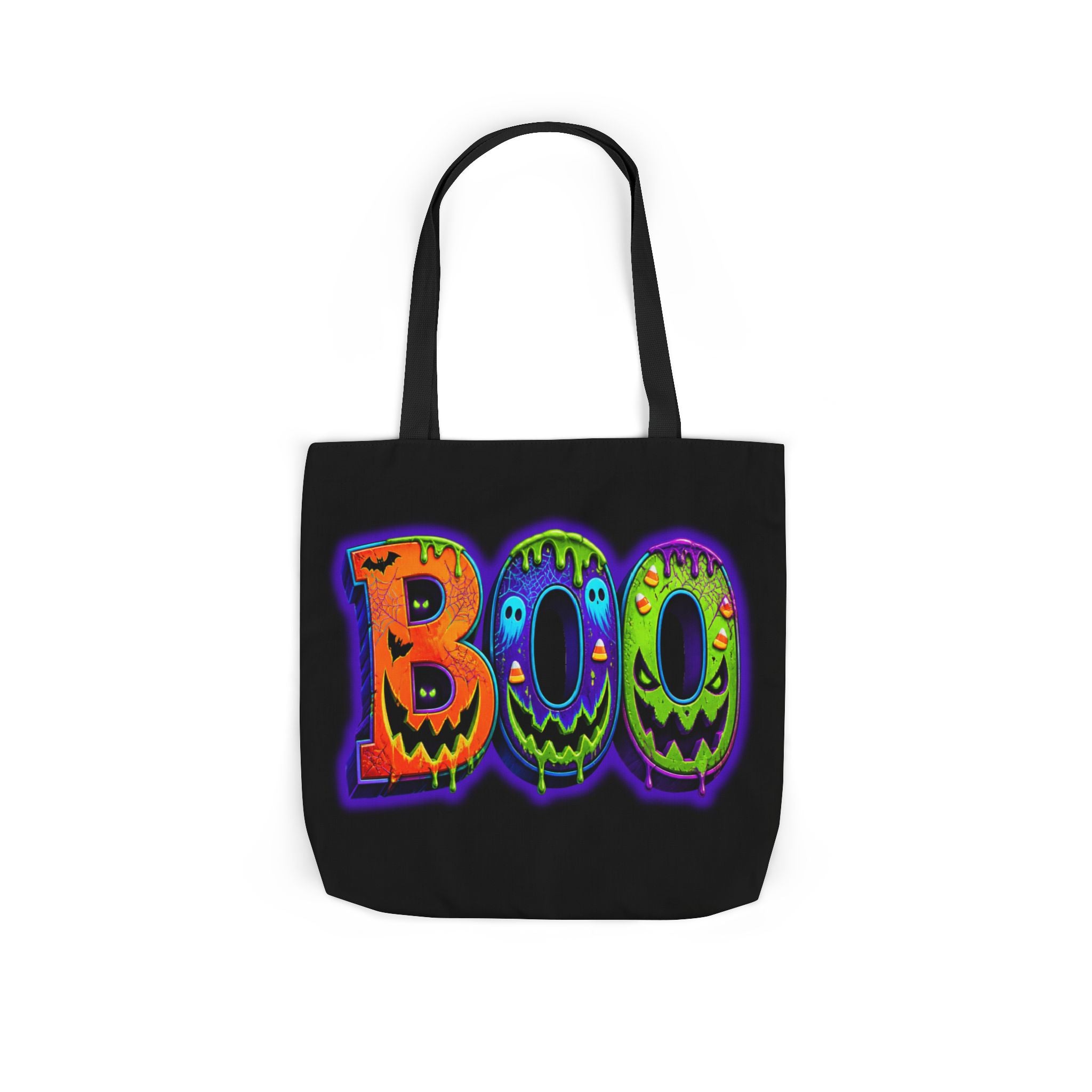 Canvas Halloween Tote Bag, 5-Color Straps