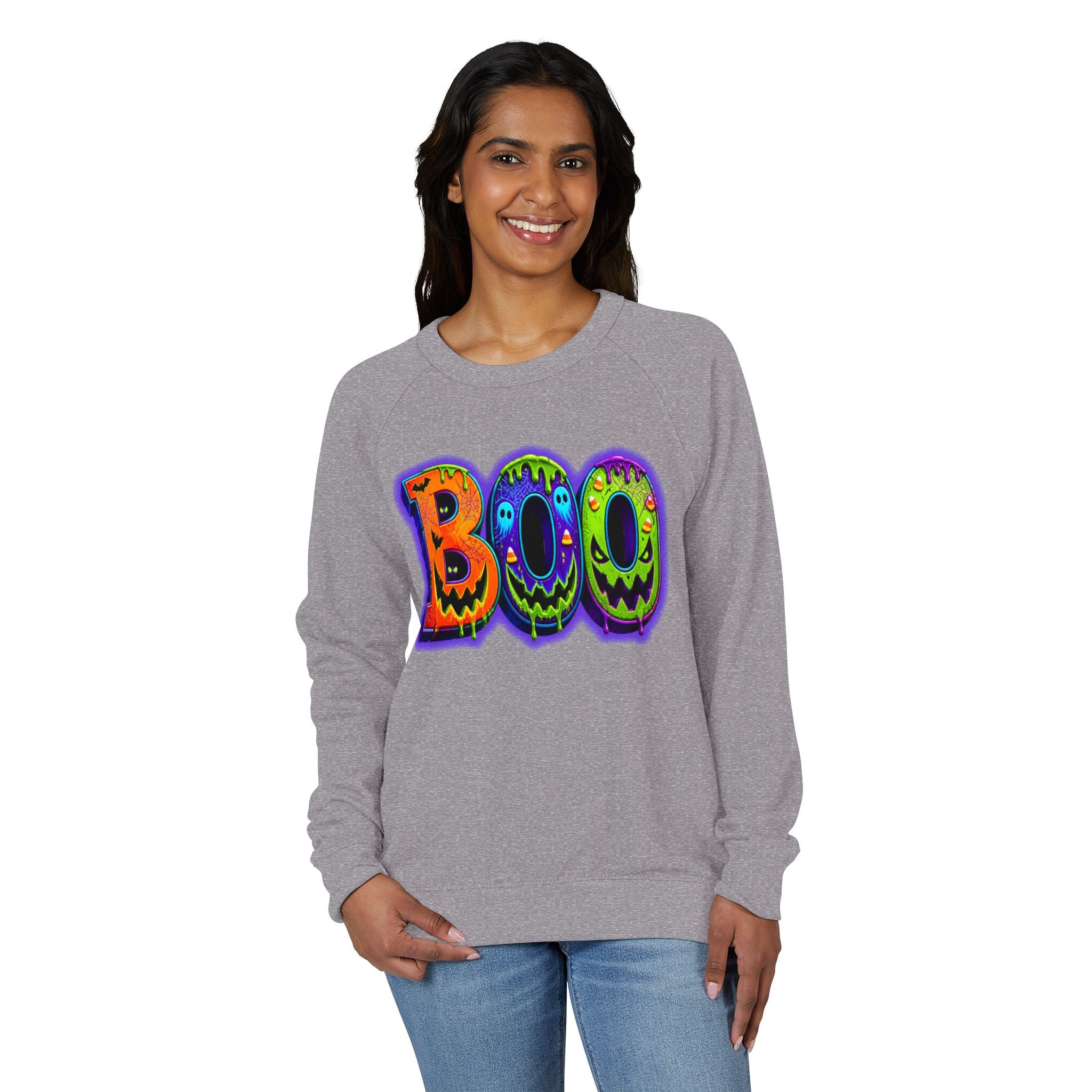 Halloween Unisex French Terry Raglan Crewneck