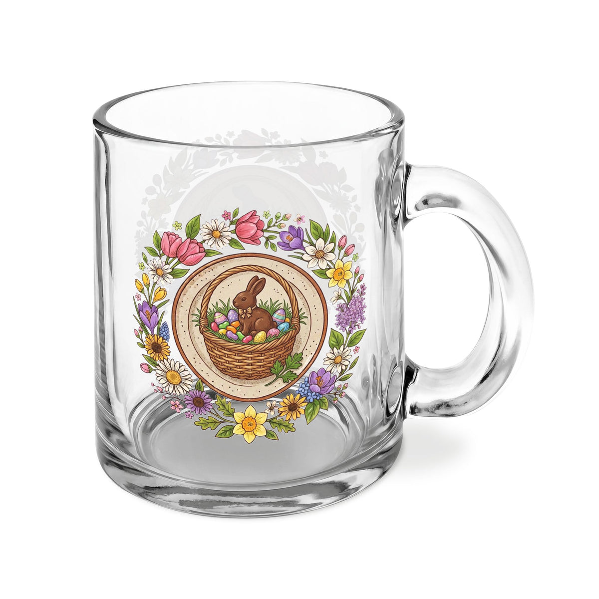 Clear Glass Mug with Handle, 10oz
