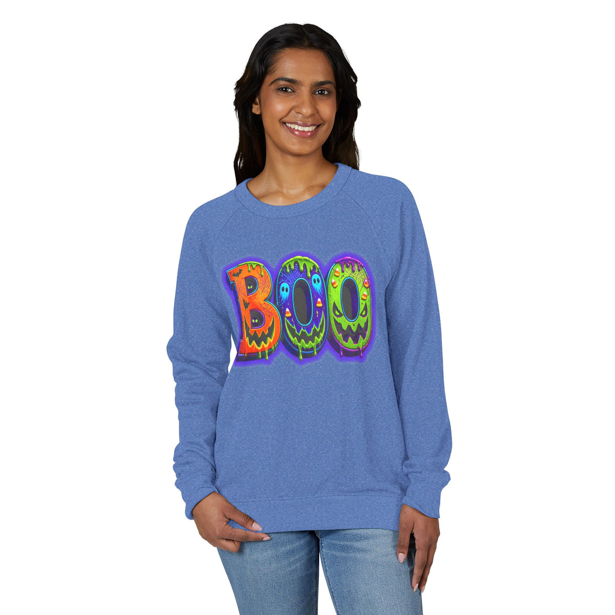Halloween Unisex French Terry Raglan Crewneck