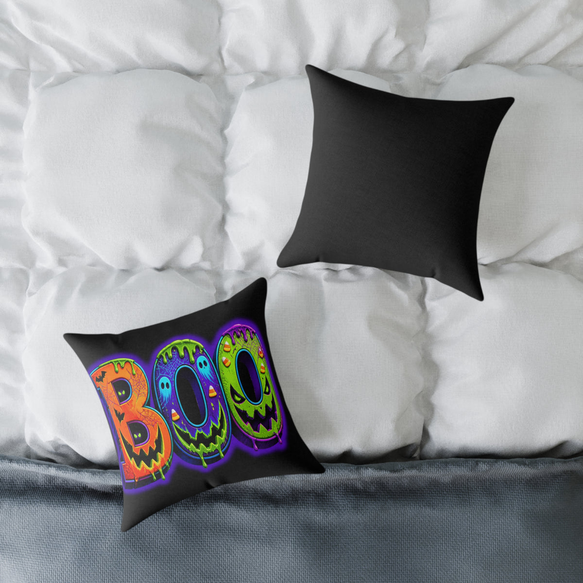 Halloween Square Poly Canvas Pillow