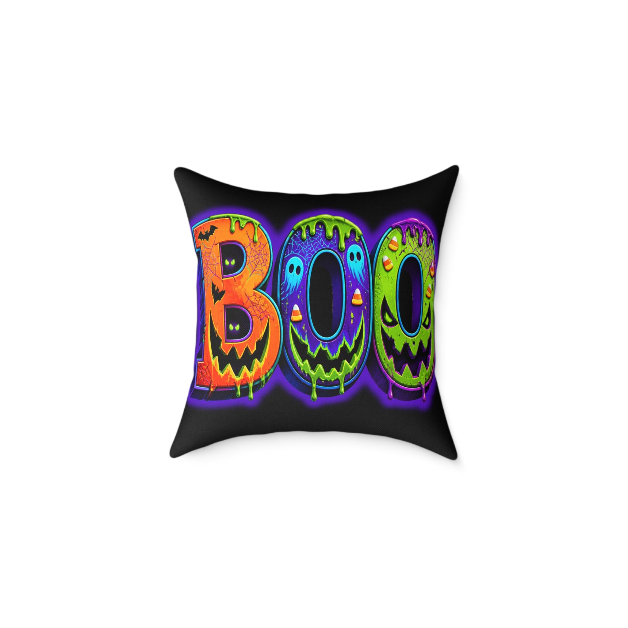 Halloween Square Poly Canvas Pillow