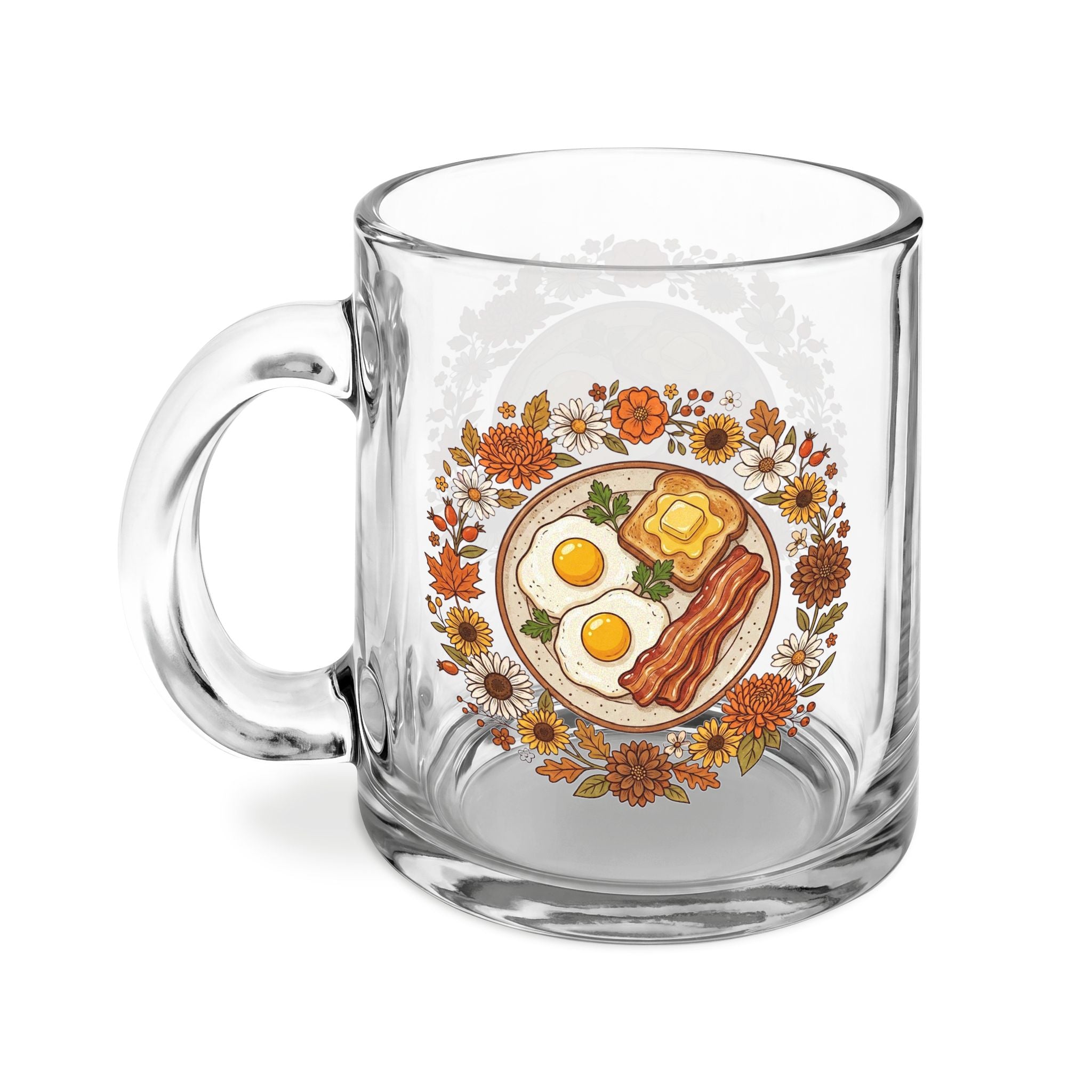 Clear Glass Mug with Handle, 10oz