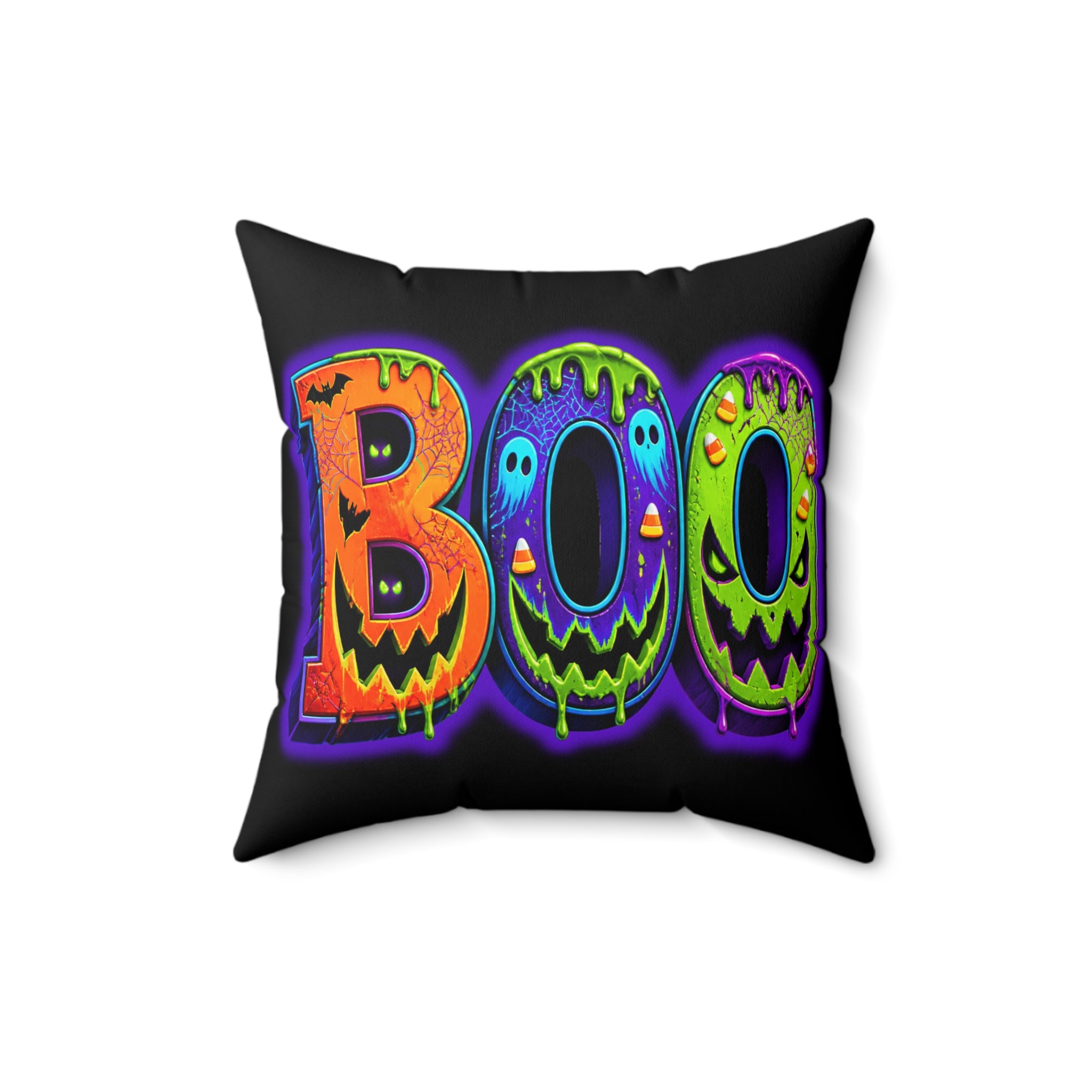Halloween Faux Suede Square Pillow