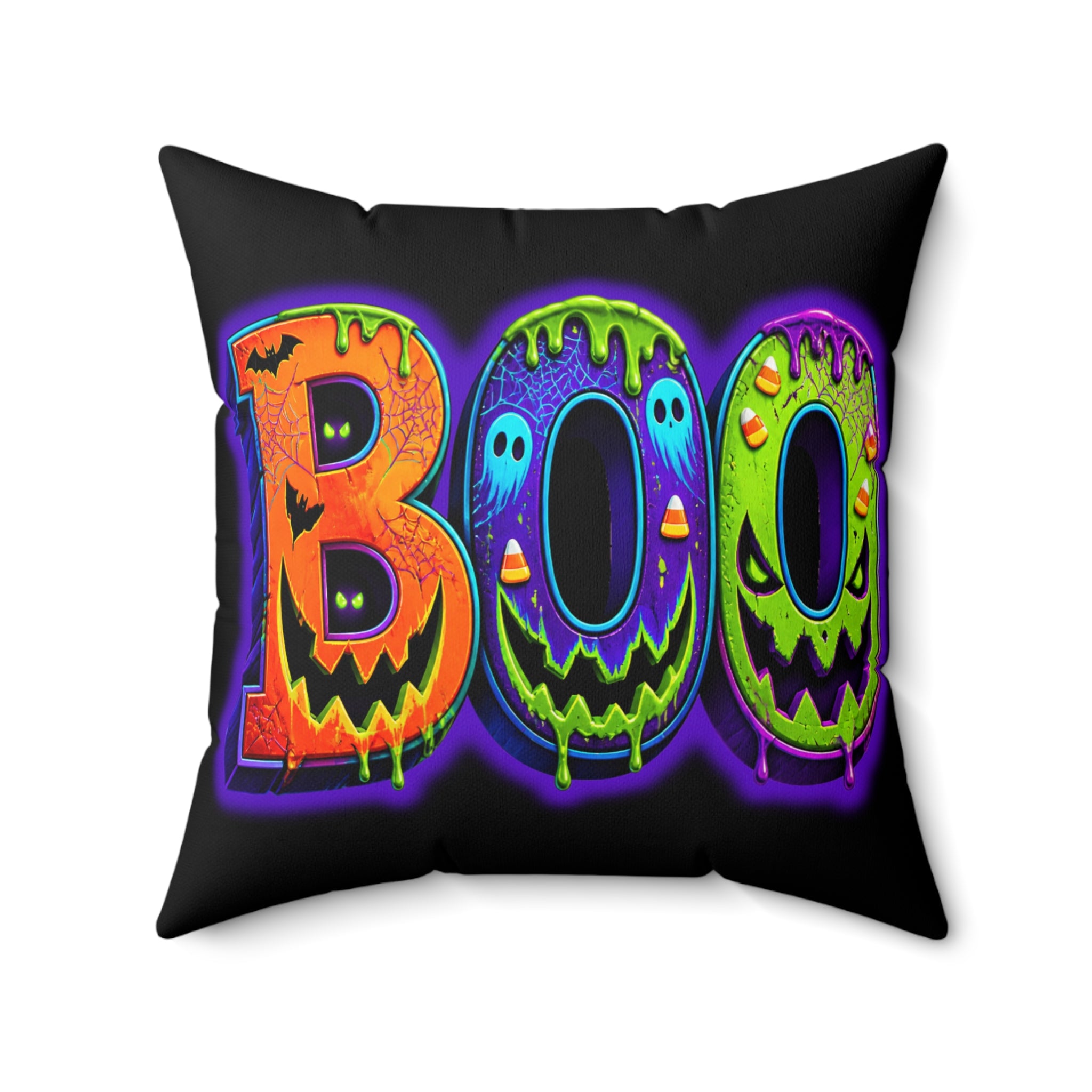 Halloween Faux Suede Square Pillow