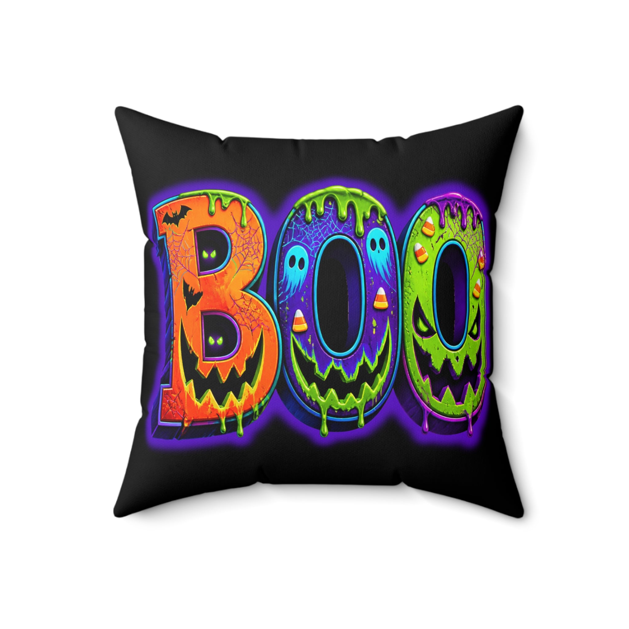 Halloween Faux Suede Square Pillow