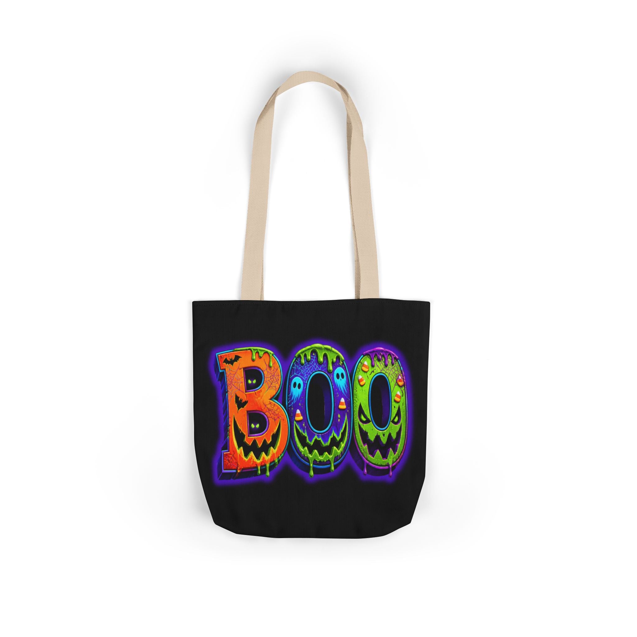Canvas Halloween Tote Bag, 5-Color Straps