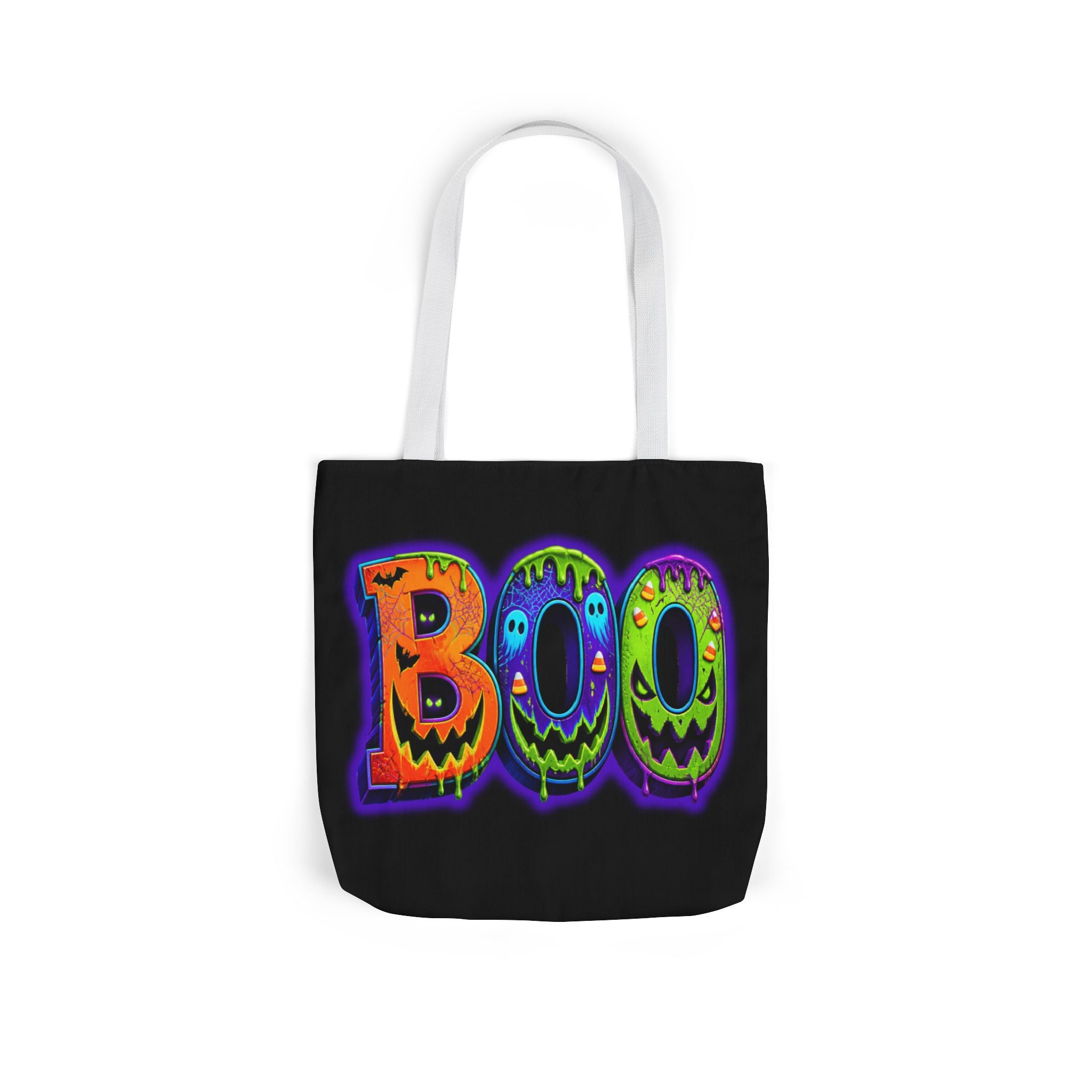 Canvas Halloween Tote Bag, 5-Color Straps