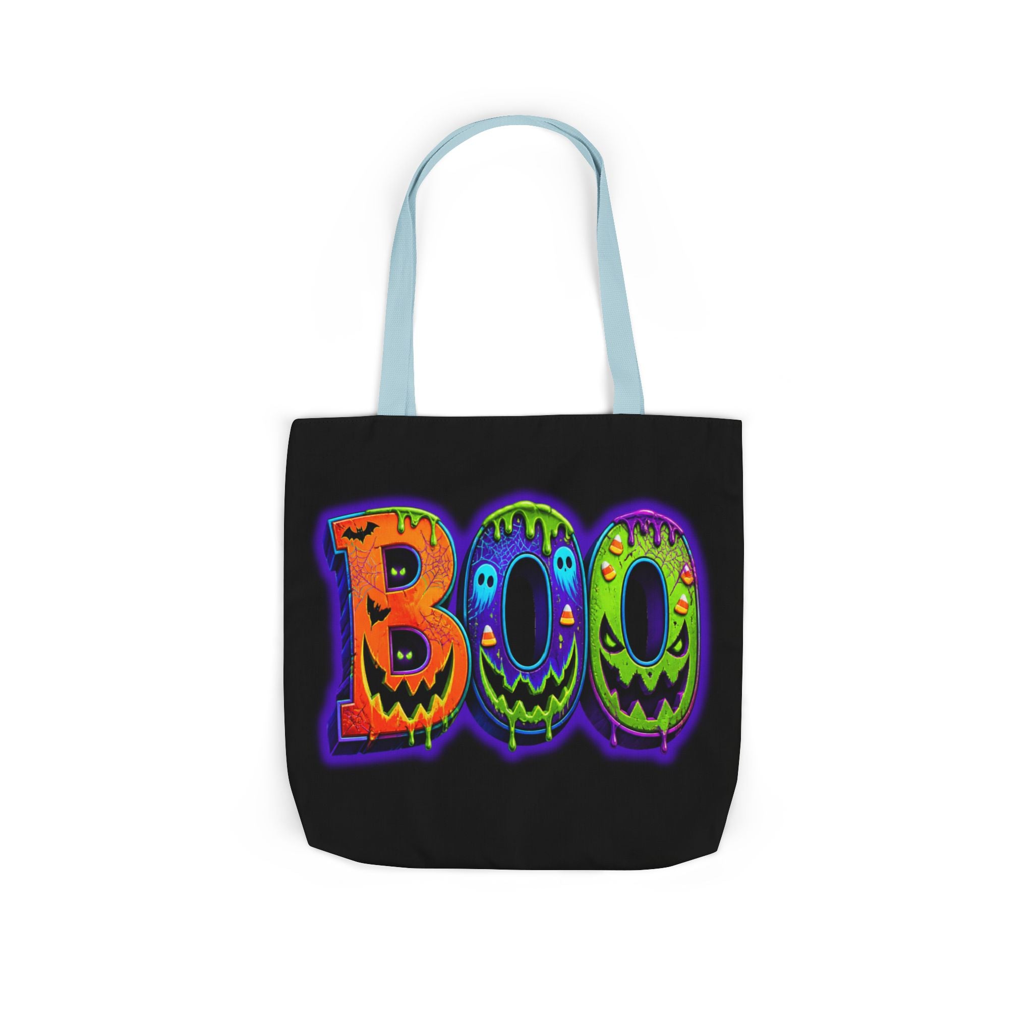 Canvas Halloween Tote Bag, 5-Color Straps