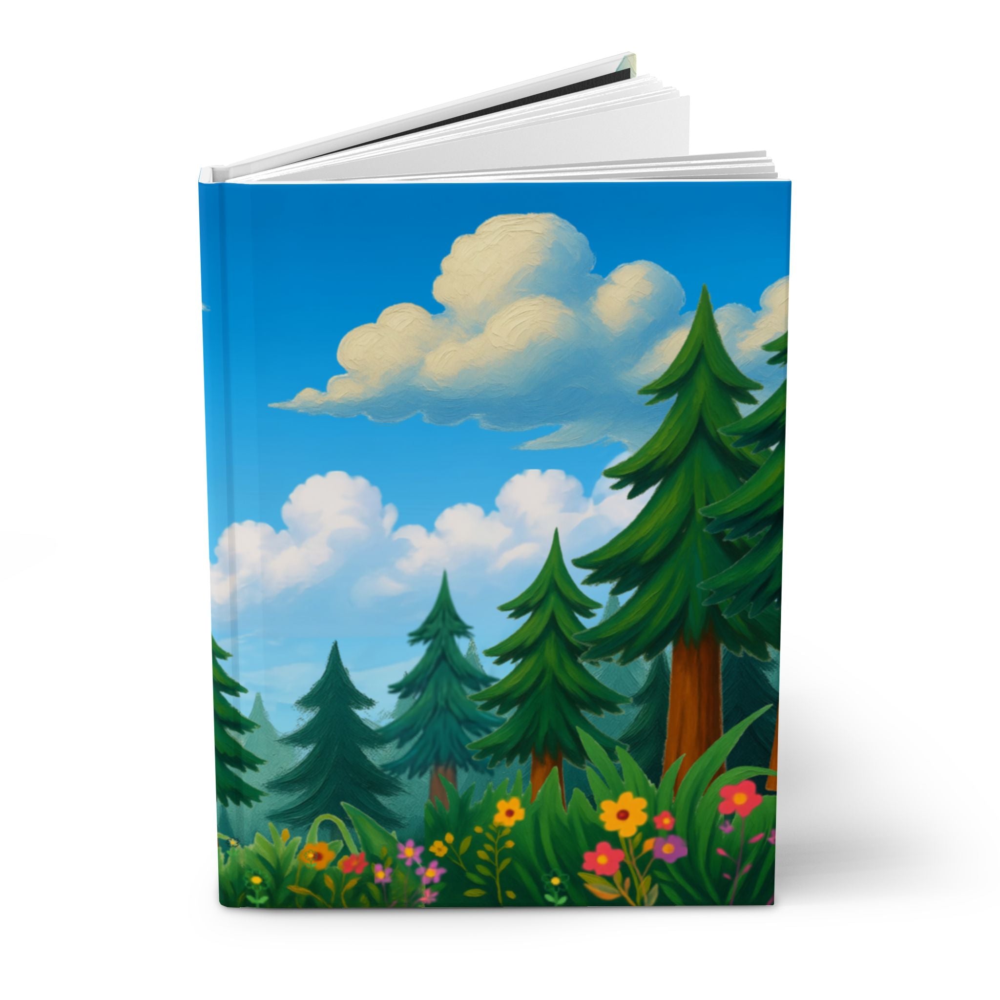 Forest Meadow Hardcover Journal — Floral Woodland Notebook for Nature Lovers