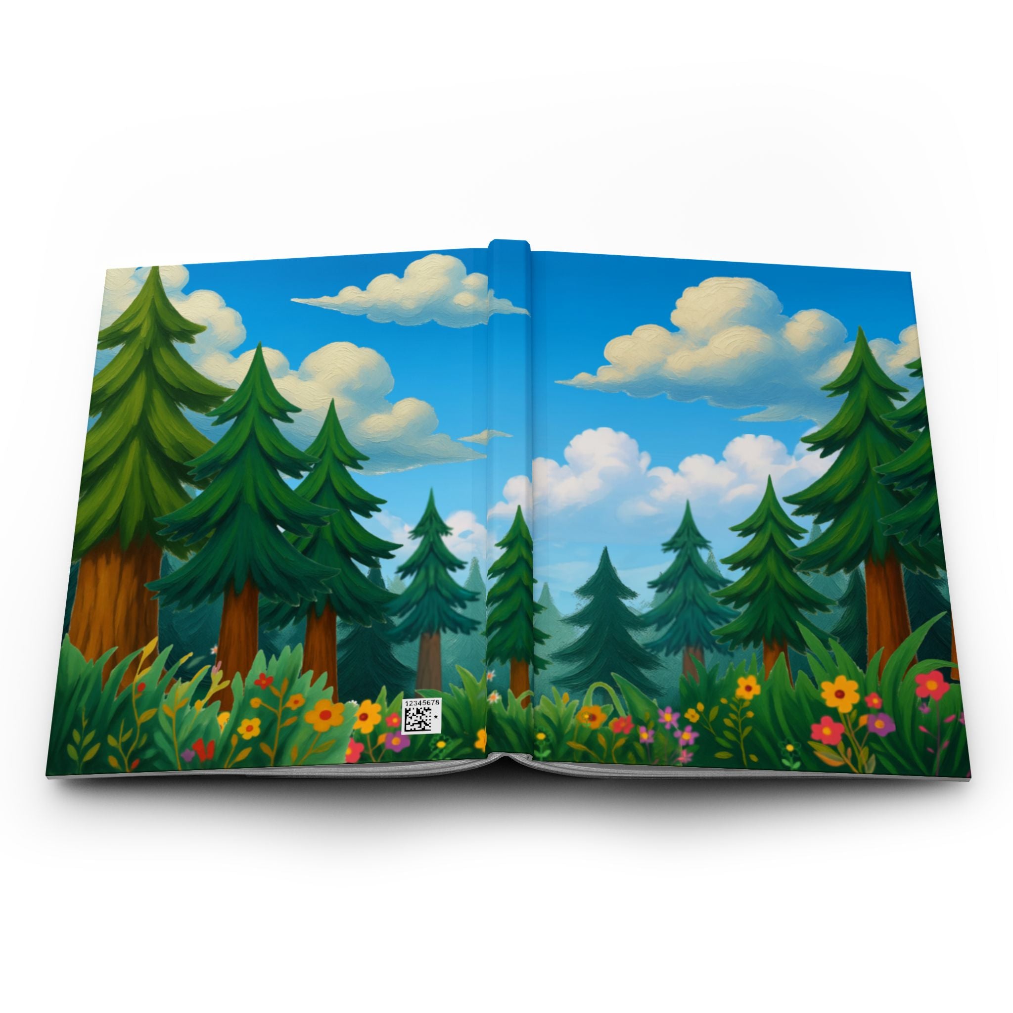 Forest Meadow Hardcover Journal — Floral Woodland Notebook for Nature Lovers
