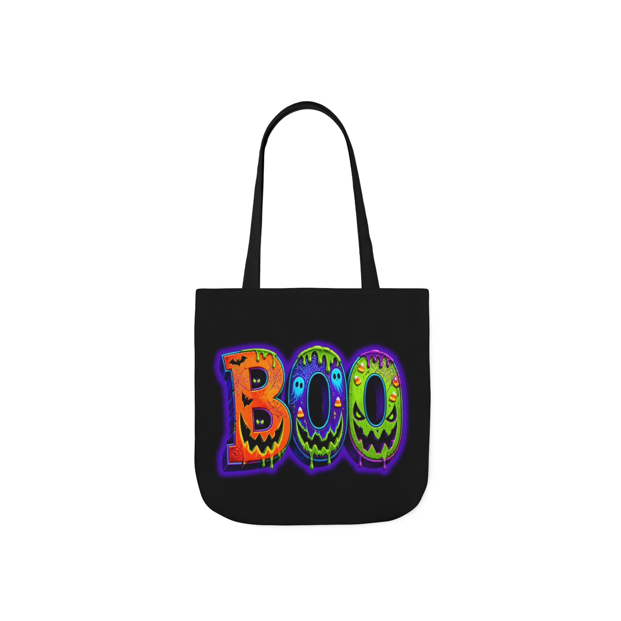 Canvas Halloween Tote Bag, 5-Color Straps
